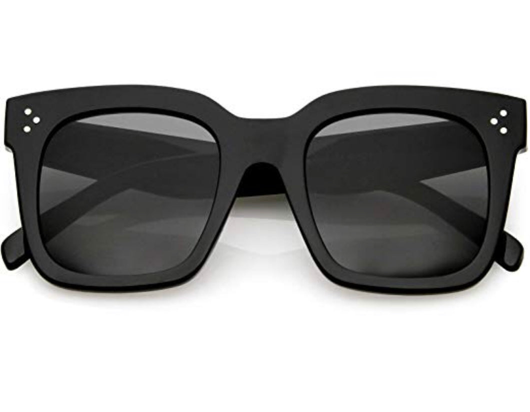 Sunglasses ~ Matte Smoke/Black Retro Square 50mm